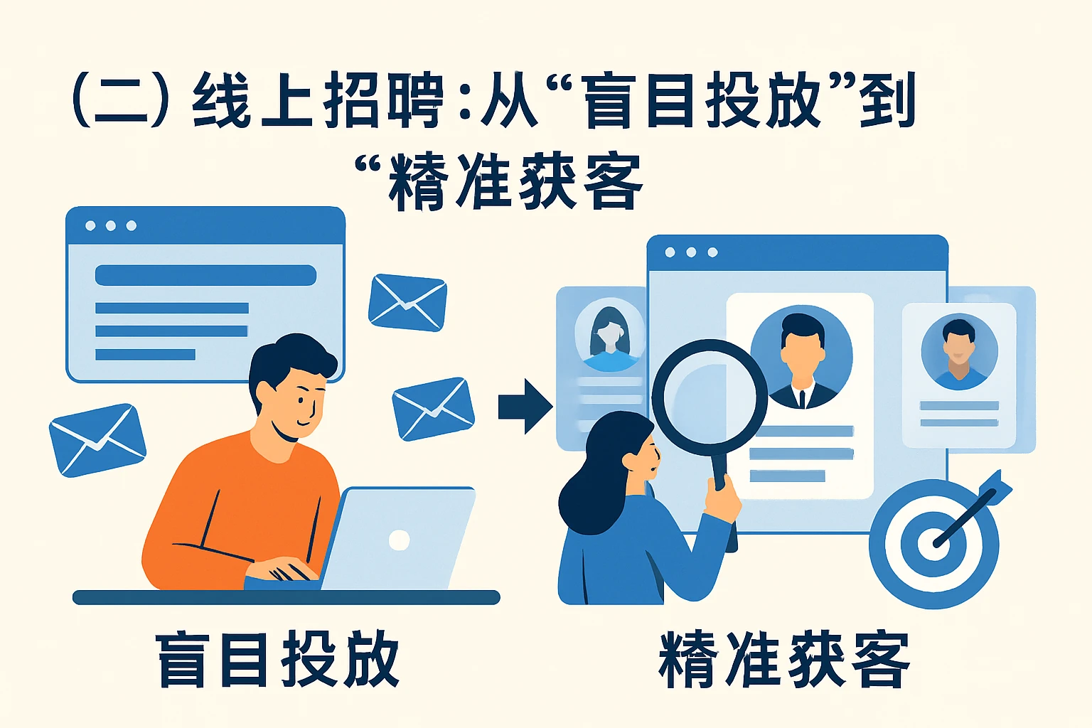 (二)线上招聘:从“盲目投放”到“精准获客”