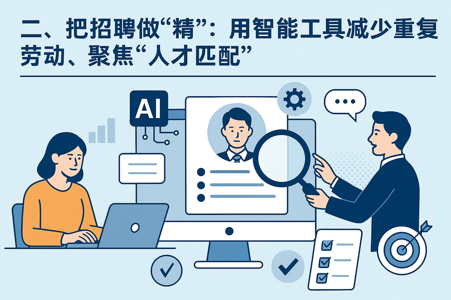 二、把招聘做“精”:用智能工具减少重复劳动,聚焦“人才匹配”