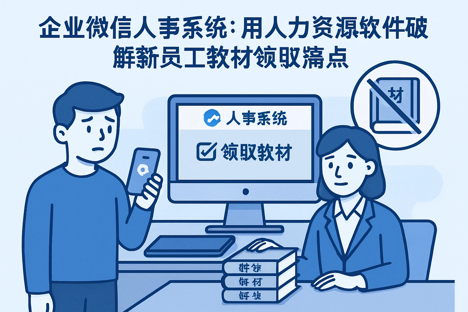 企业微信人事系统：用人力资源软件破解新员工教材领取痛点