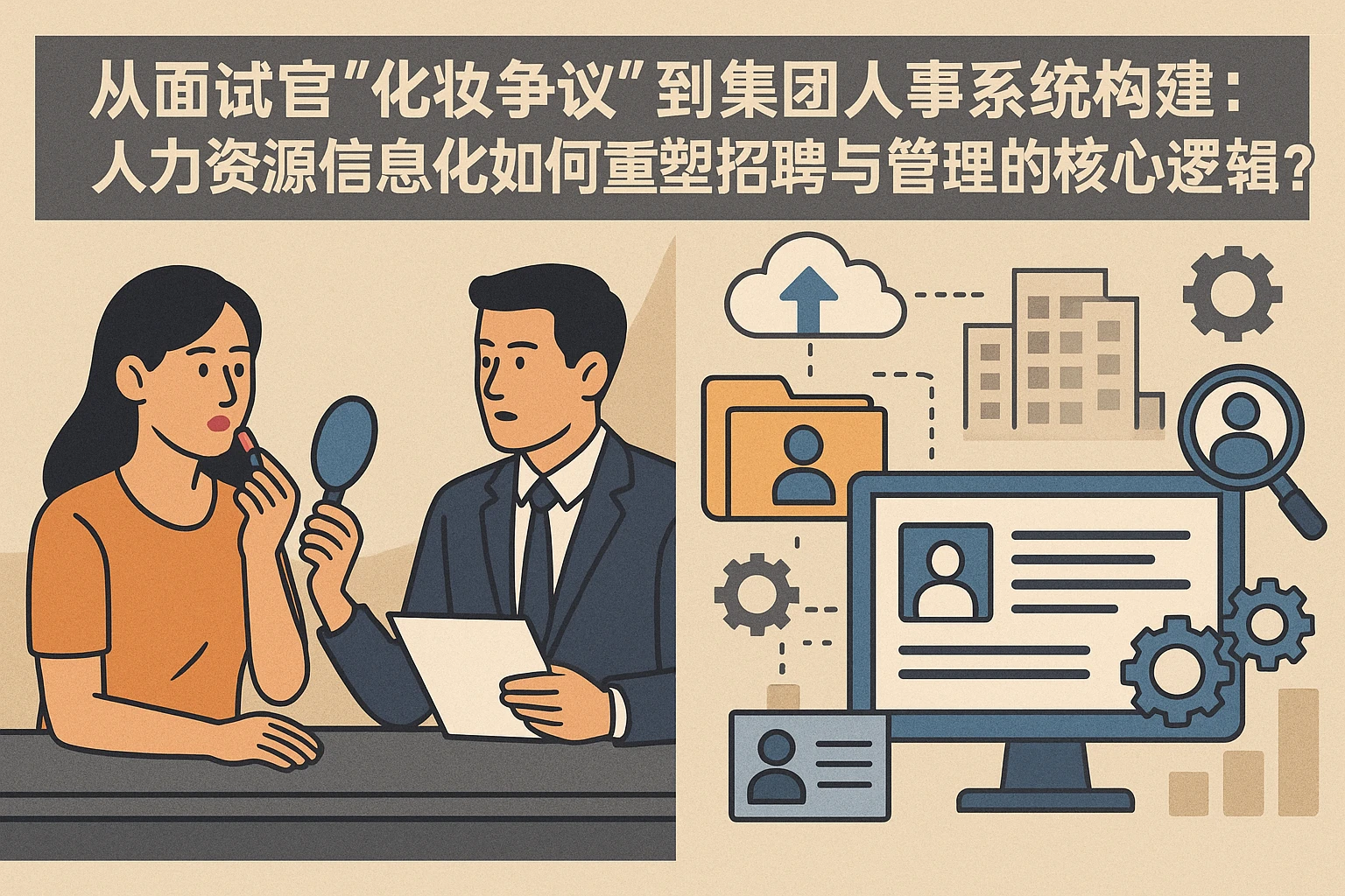 从面试官“化妆争议”到集团人事系统构建:人力资源信息化如何重塑招聘与管理的核心逻辑?