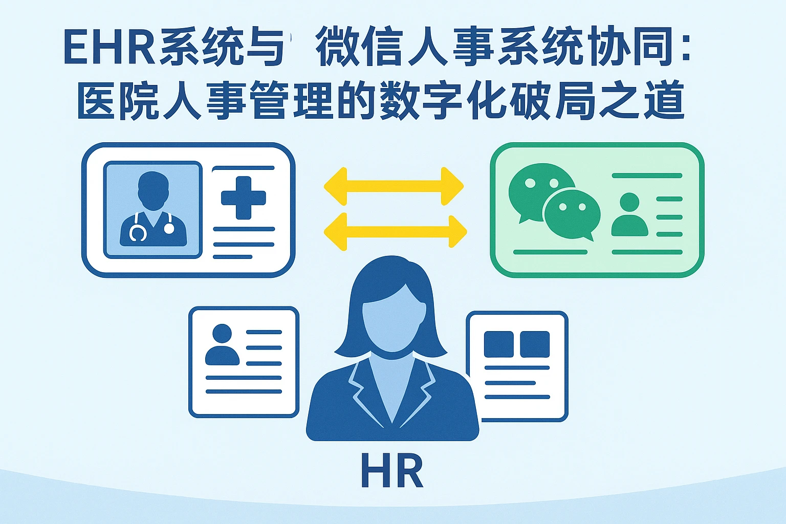 EHR系统与微信人事系统协同：医院人事管理的数字化破局之道