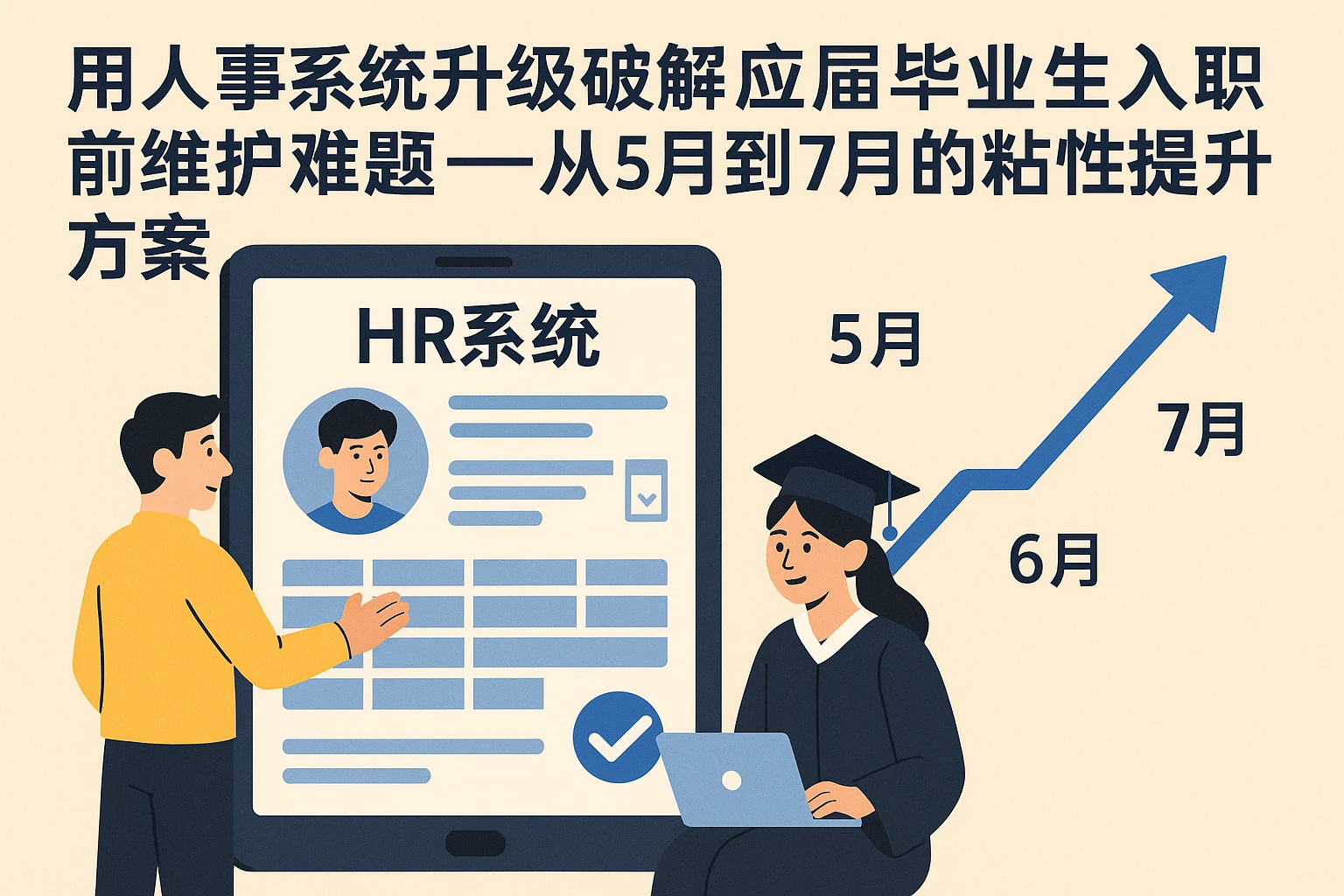 用人事系统升级破解应届毕业生入职前维护难题——从5月到7月的粘性提升方案