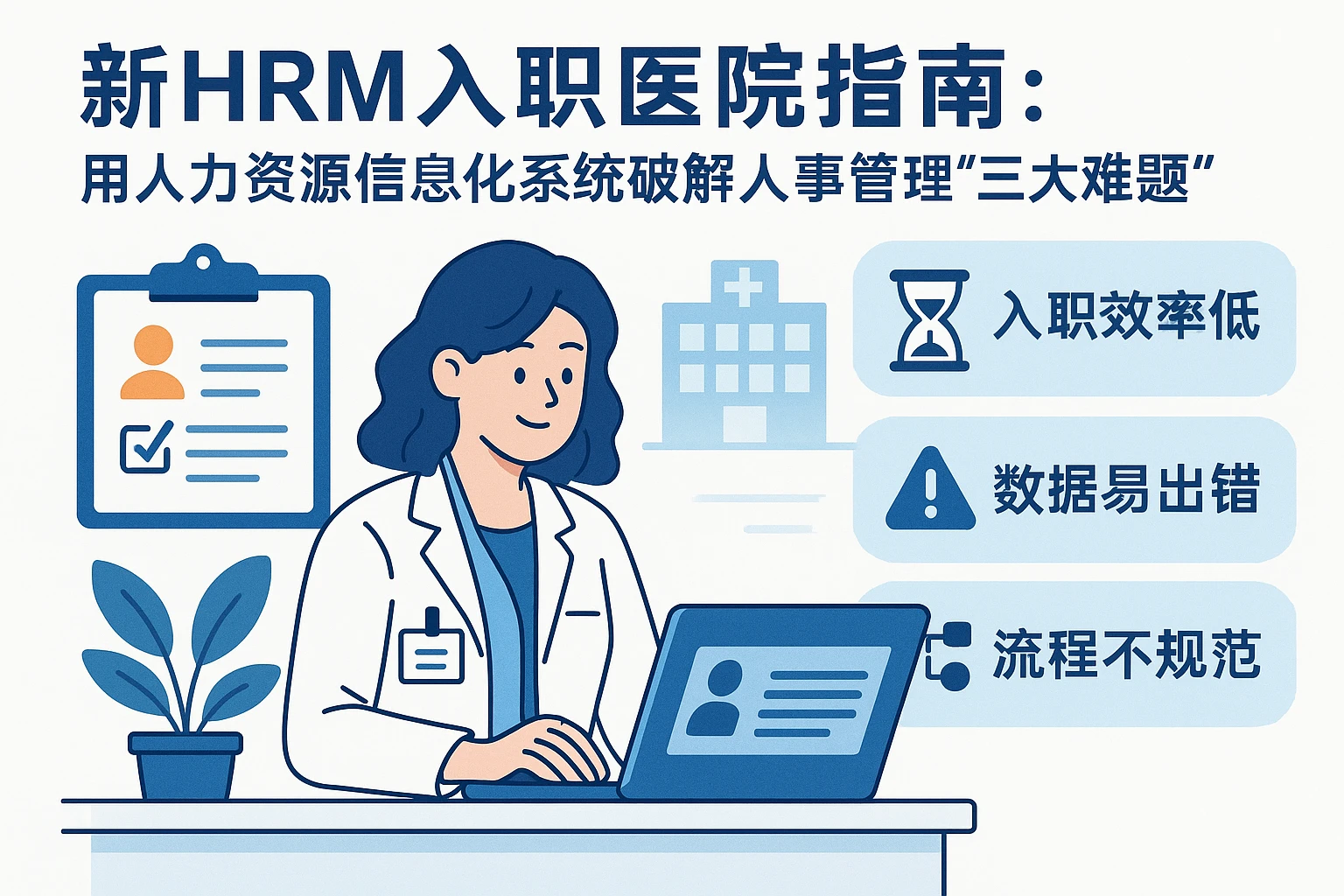 新HRM入职医院指南：用人力资源信息化系统破解人事管理“三大难题”