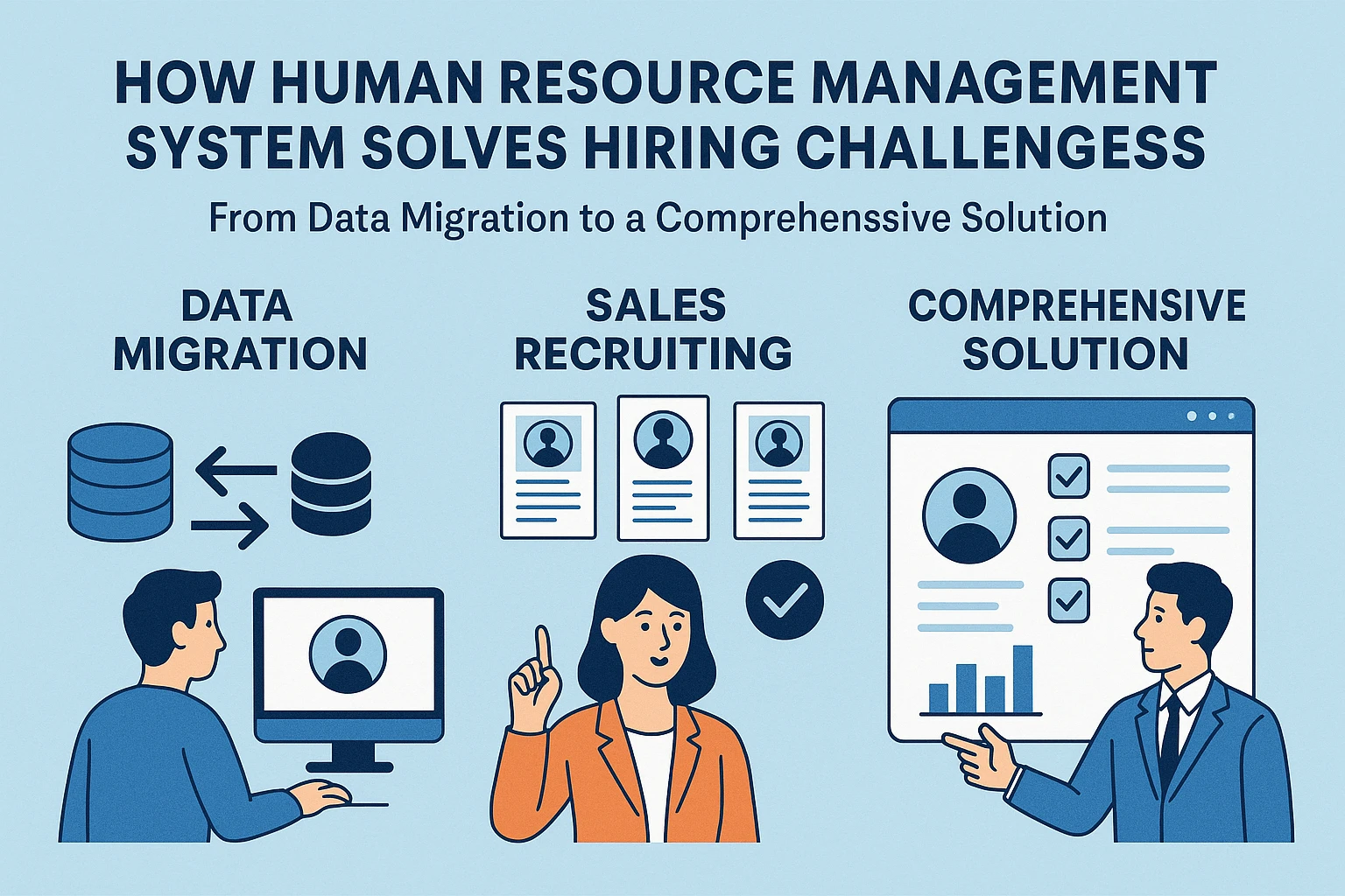 人力资源管理系统如何解决销售招聘难题:从数据迁移到整体解决方案