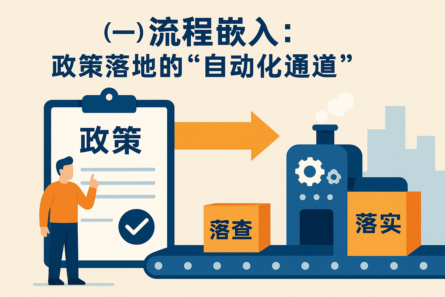 （一）流程嵌入：政策落地的“自动化通道”