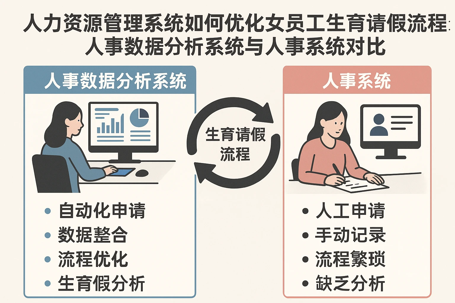 人力资源管理系统如何优化女员工生育请假流程：人事数据分析系统与人事系统对比