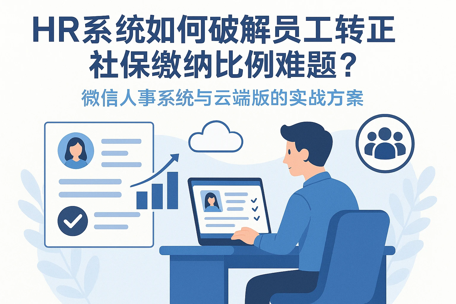 HR系统如何破解员工转正社保缴纳比例难题？微信人事系统与云端版的实战方案