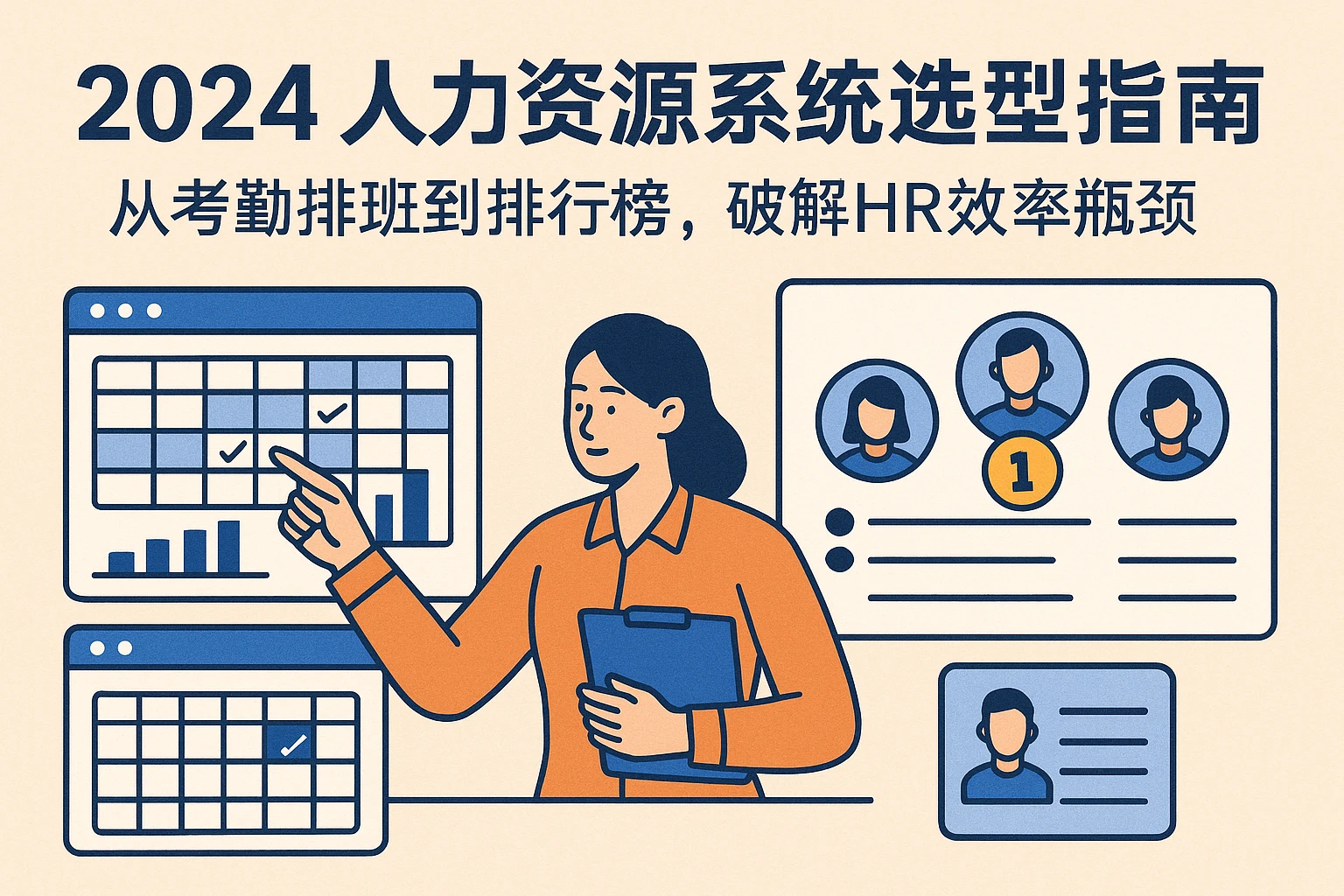 2024人力资源系统选型指南：从考勤排班到排行榜，破解HR效率瓶颈