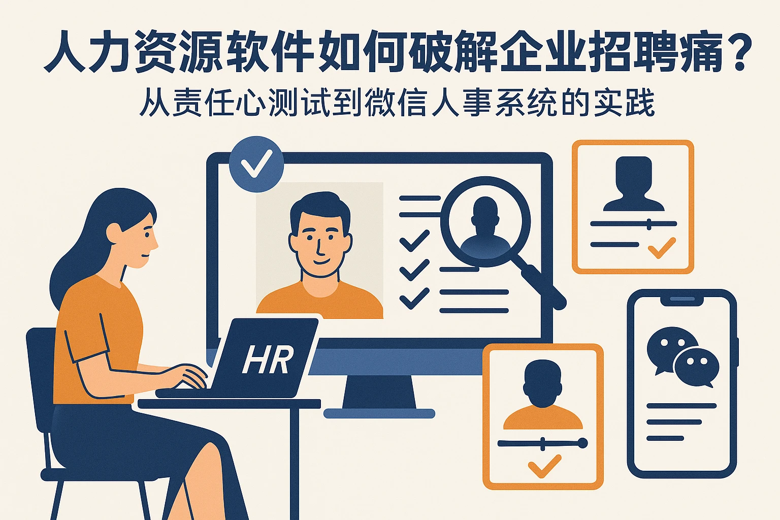 人力资源软件如何破解企业招聘痛点？从责任心测试到微信人事系统的实践