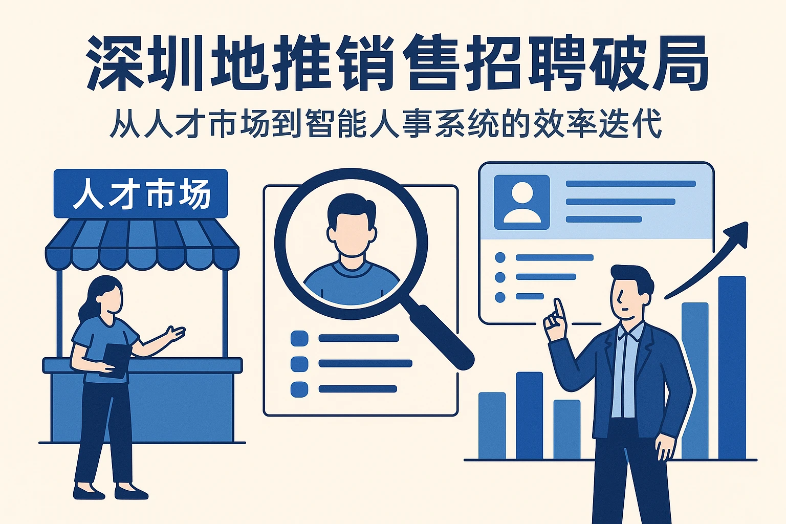 深圳地推销售招聘破局：从人才市场到智能人事系统的效率迭代