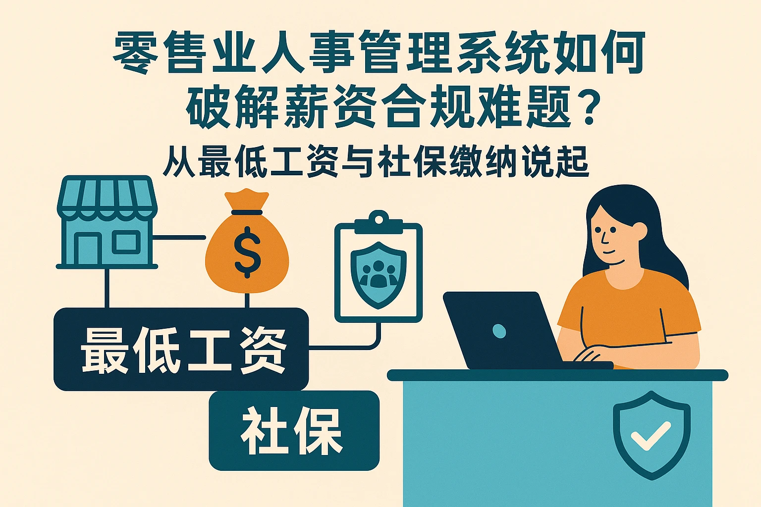 零售业人事管理系统如何破解薪资合规难题?从最低工资与社保缴纳说起