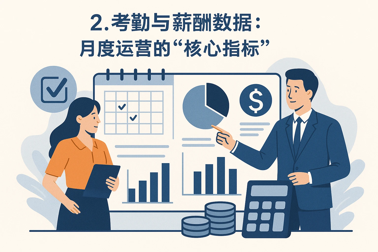 2. 考勤与薪酬数据：月度运营的“核心指标”