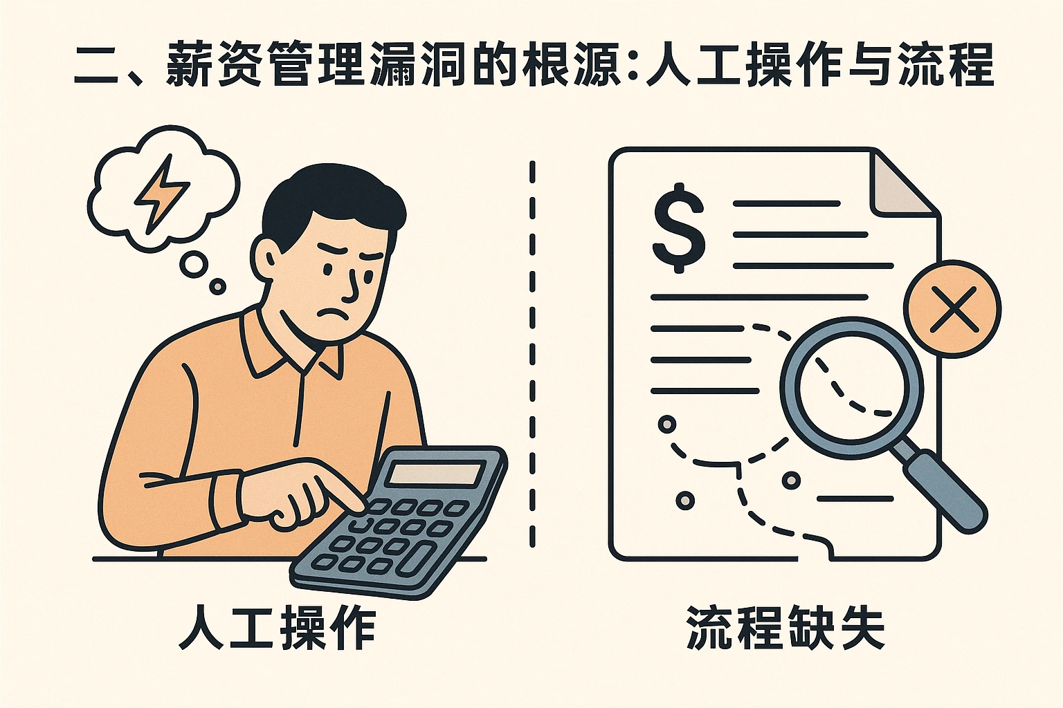 二、薪资管理漏洞的根源:人工操作与流程缺失