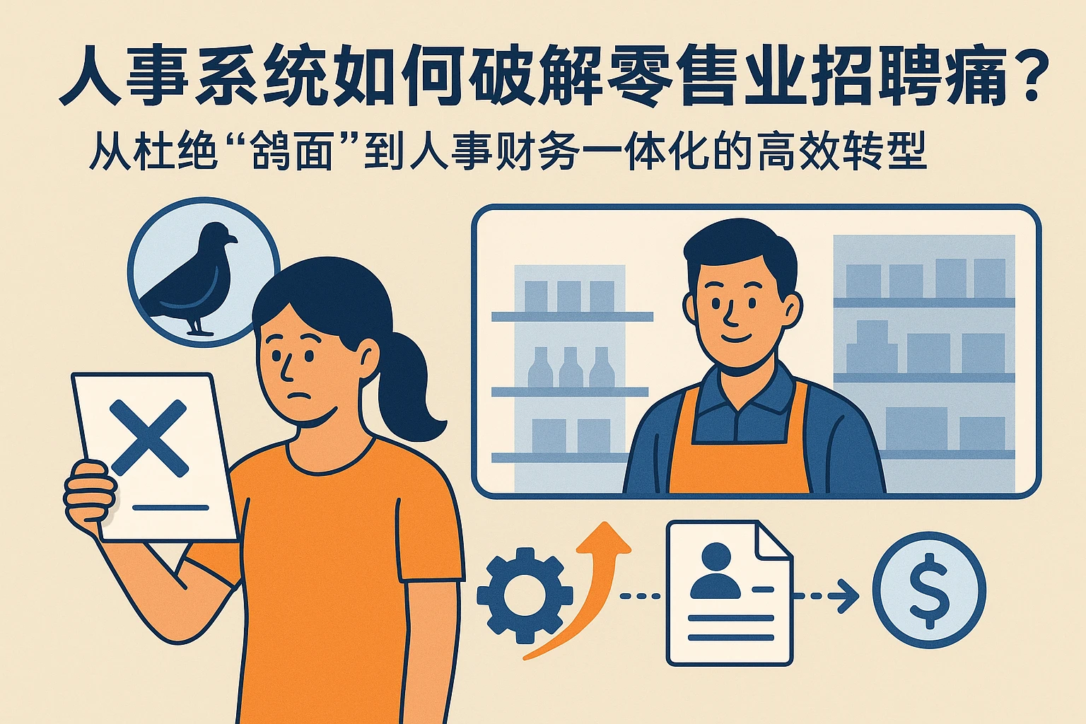 人事系统如何破解零售业招聘痛点？从杜绝“鸽面”到人事财务一体化的高效转型