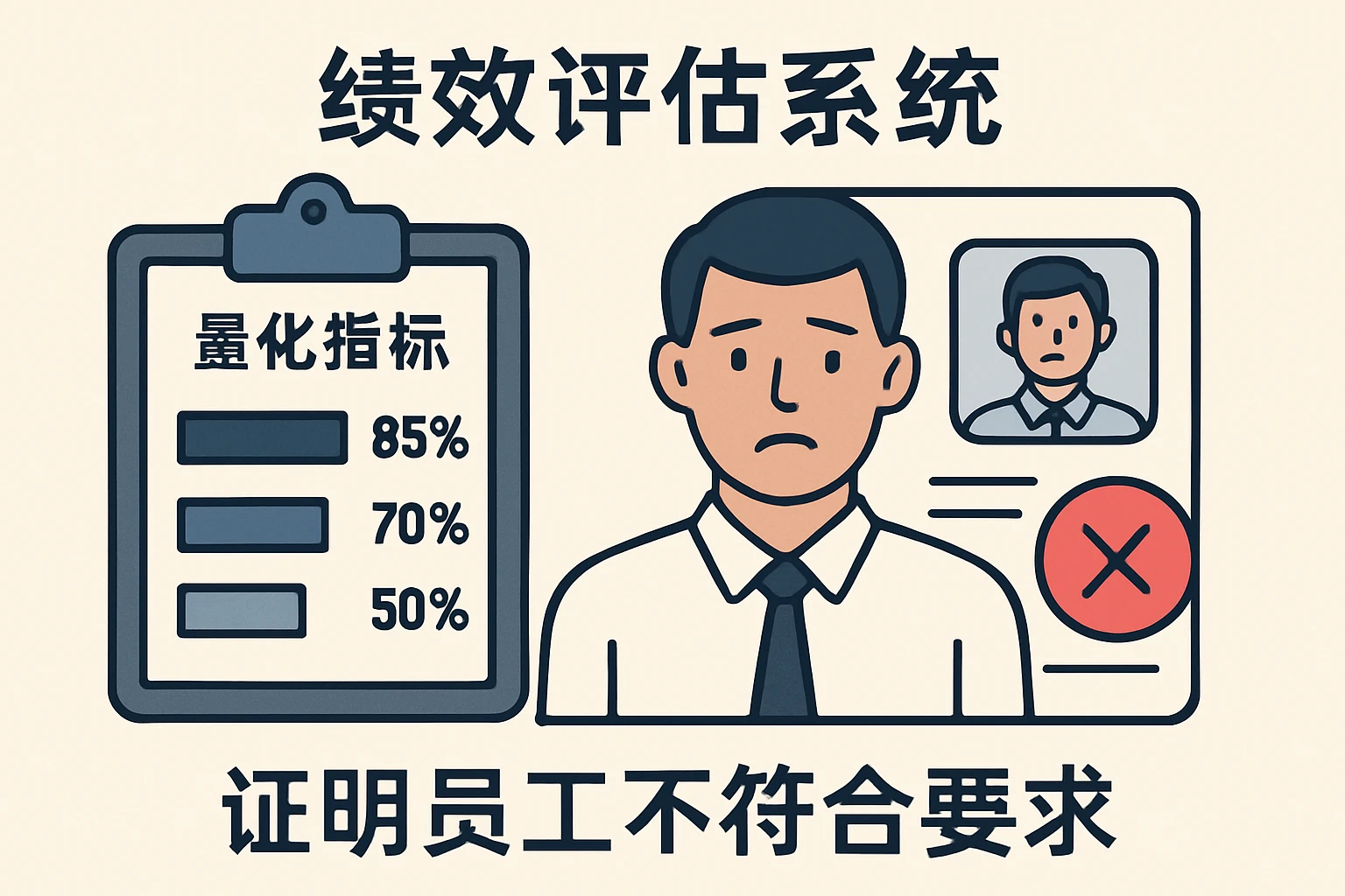 2. 绩效评估系统：量化指标，证明员工不符合要求