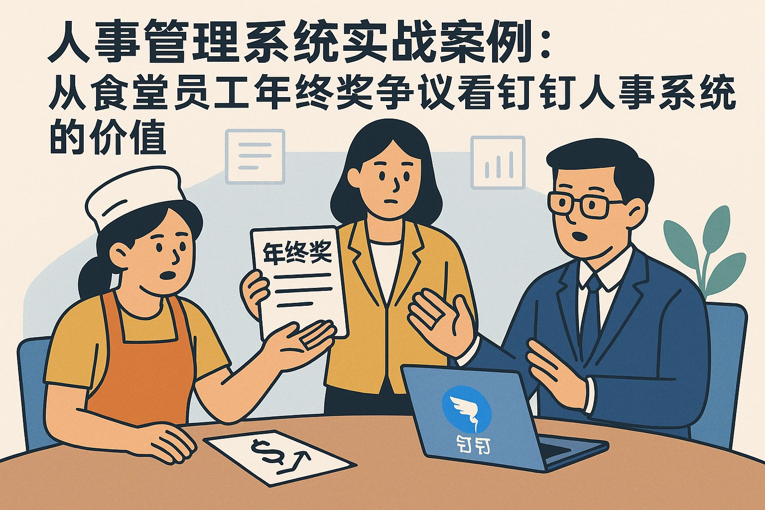 人事管理系统实战案例：从食堂员工年终奖争议看钉钉人事系统的价值