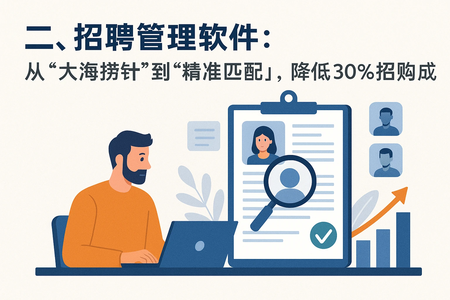 二、招聘管理软件：从“大海捞针”到“精准匹配”，降低30%招聘成本