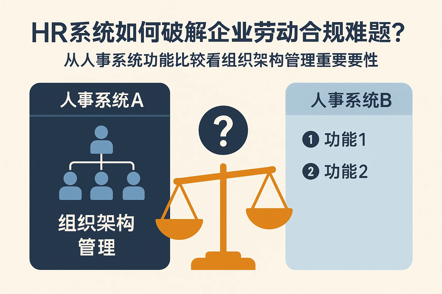 HR系统如何破解企业劳动合规难题？从人事系统功能比较看组织架构管理的重要性