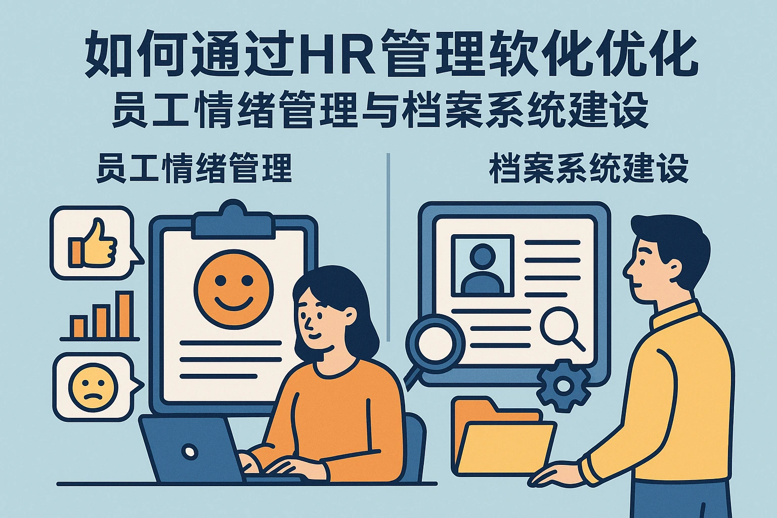 如何通过HR管理软件优化员工情绪管理与档案系统建设