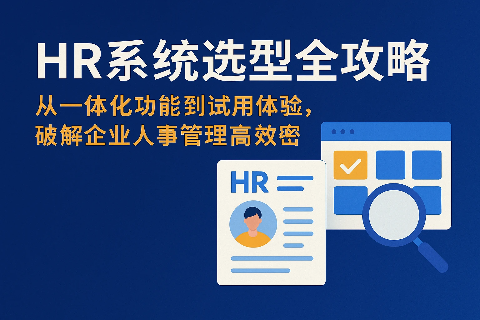 HR系统选型全攻略:从一体化功能到试用体验,破解企业人事管理高效密码