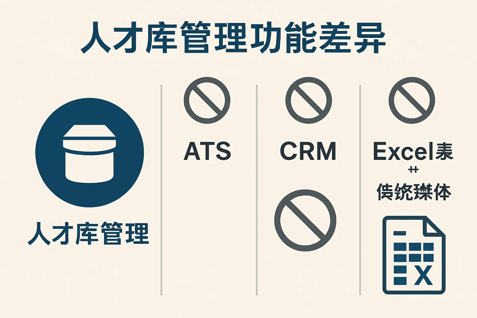 人才库管理功能差异