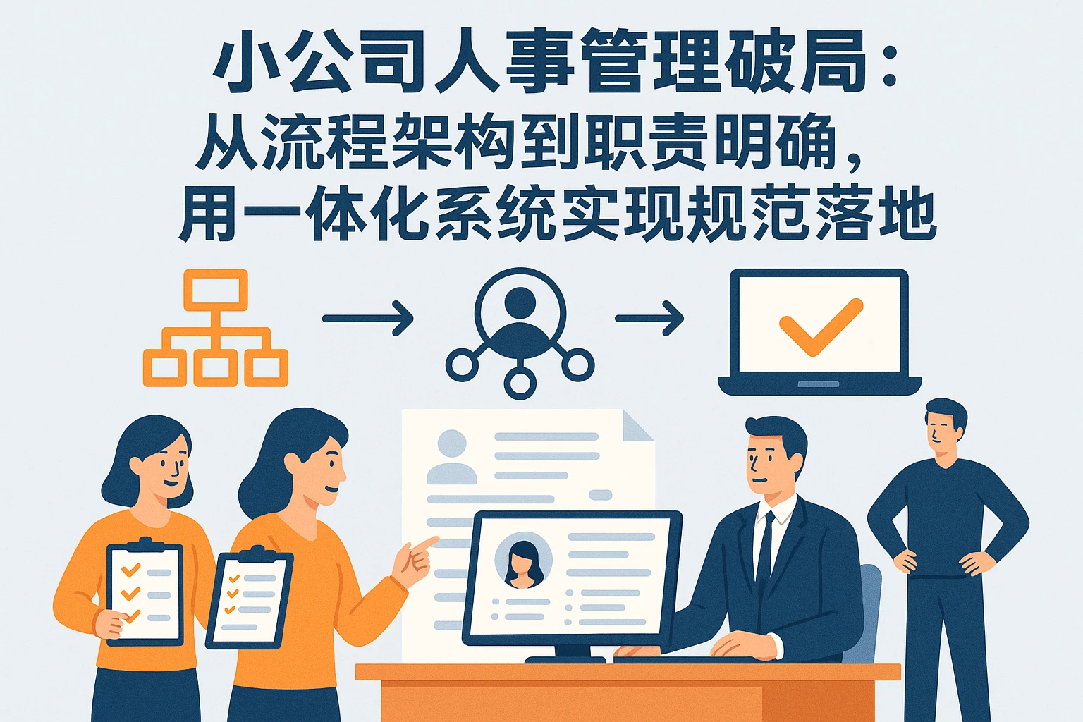 小公司人事管理破局：从流程架构到职责明确，用一体化系统实现规范落地