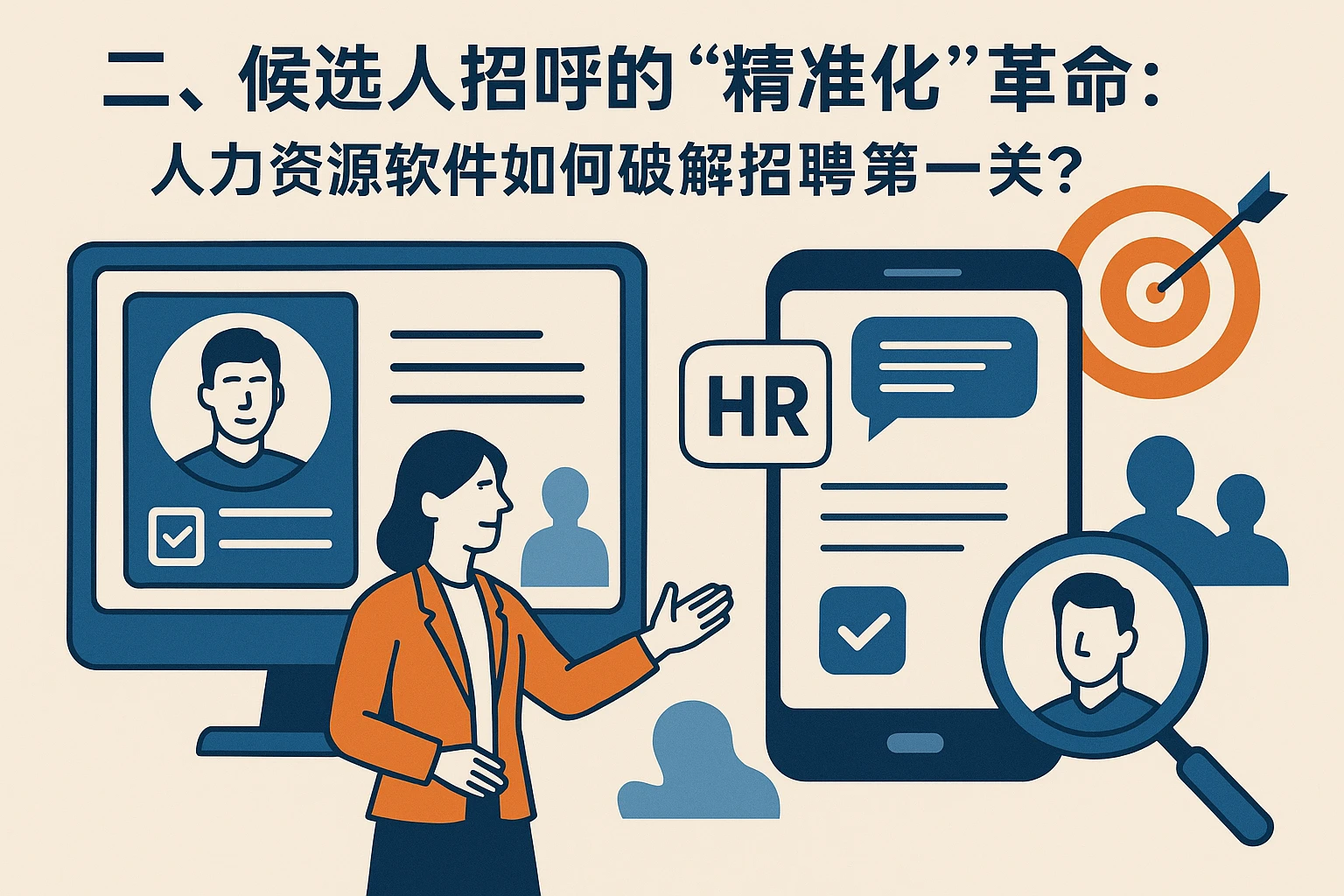 二、候选人招呼的“精准化”革命：人力资源软件如何破解招聘第一关？