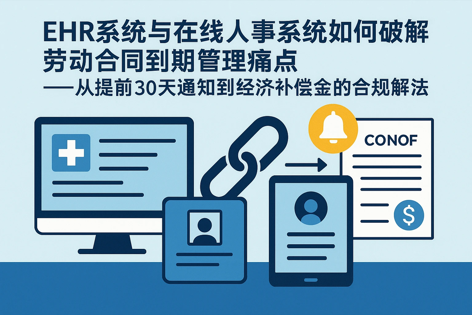 EHR系统与在线人事系统如何破解劳动合同到期管理痛点——从提前30天通知到经济补偿金的合规解法