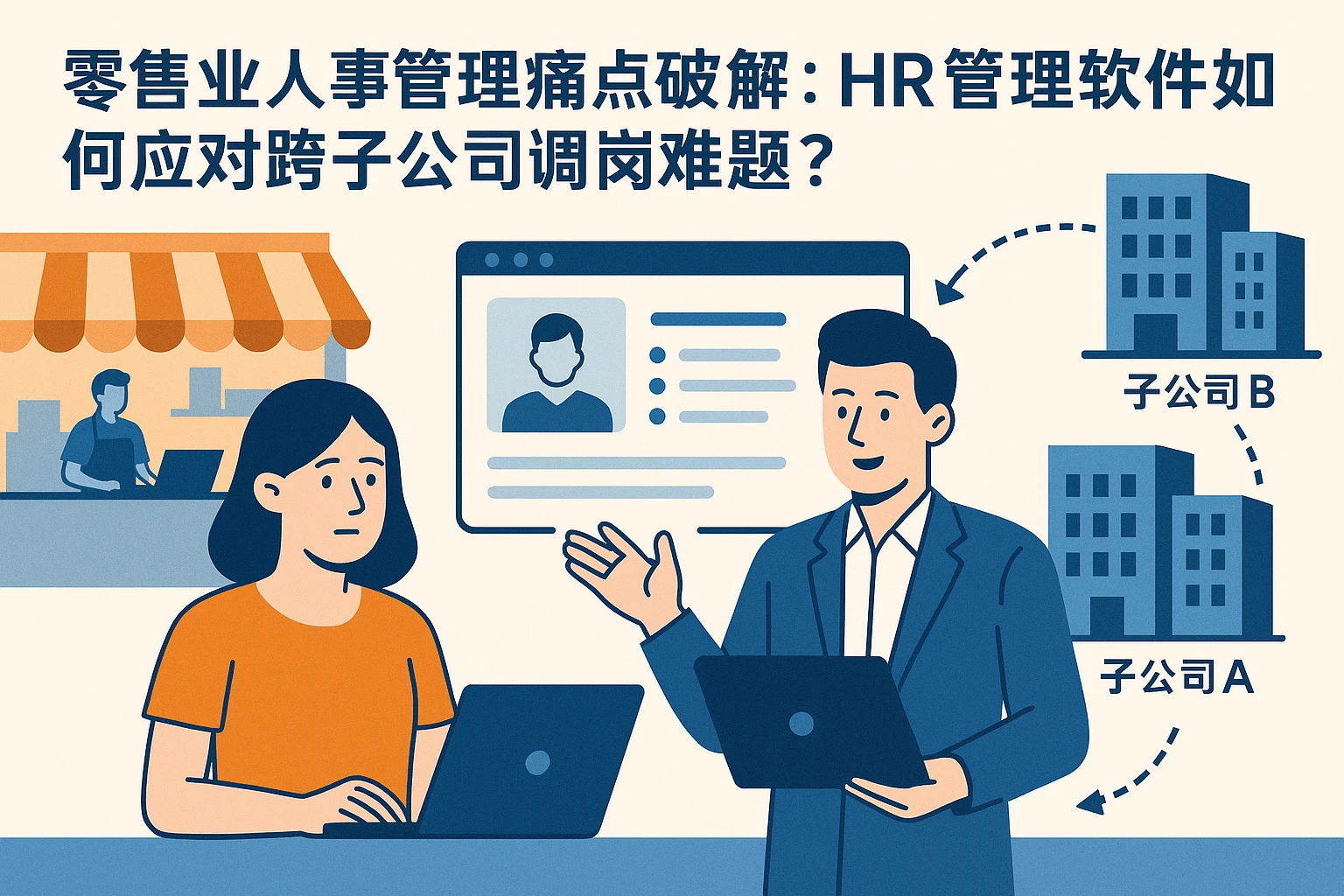 零售业人事管理痛点破解:HR管理软件如何应对跨子公司调岗难题?