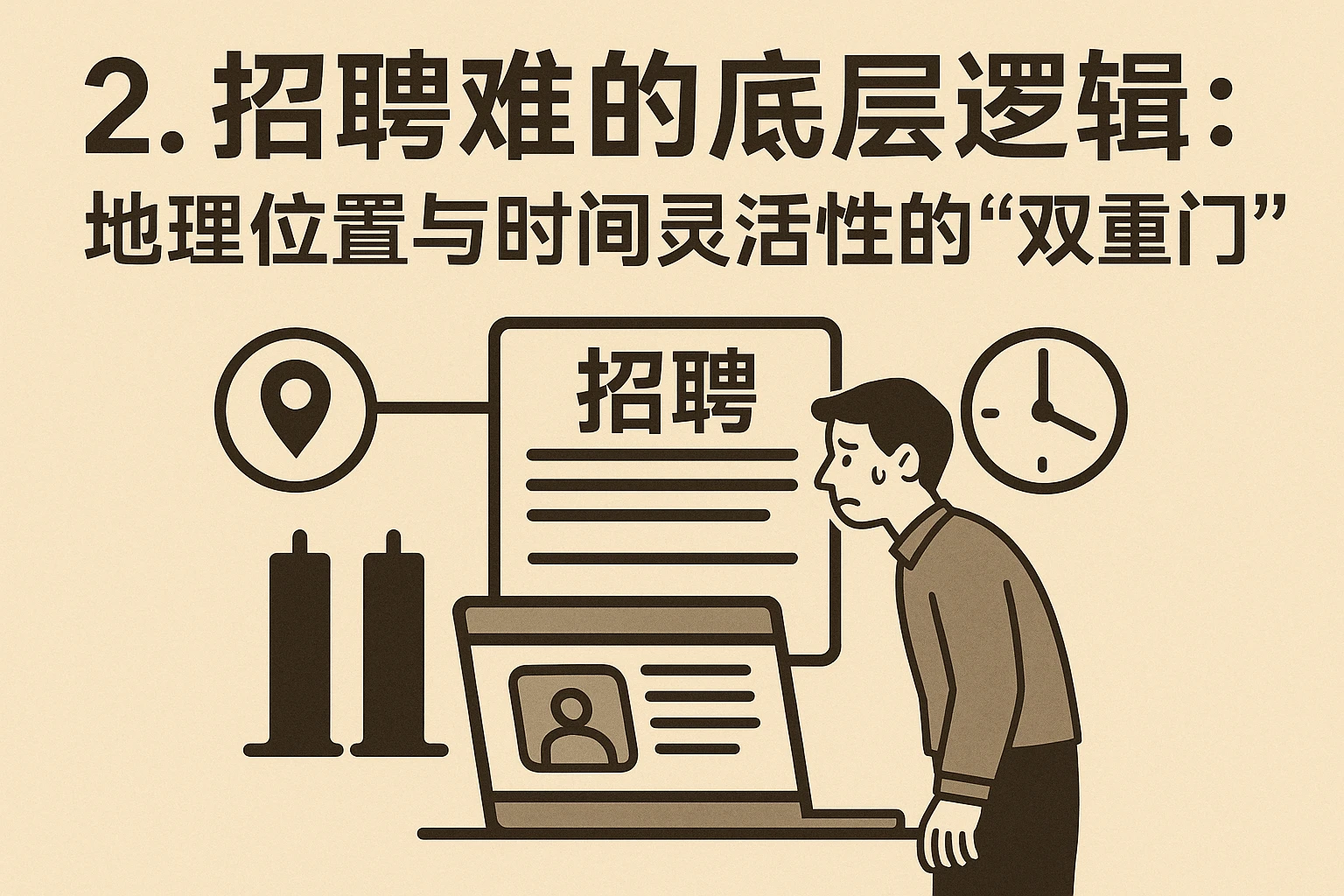 2. 招聘难的底层逻辑：地理位置与时间灵活性的“双重门槛”