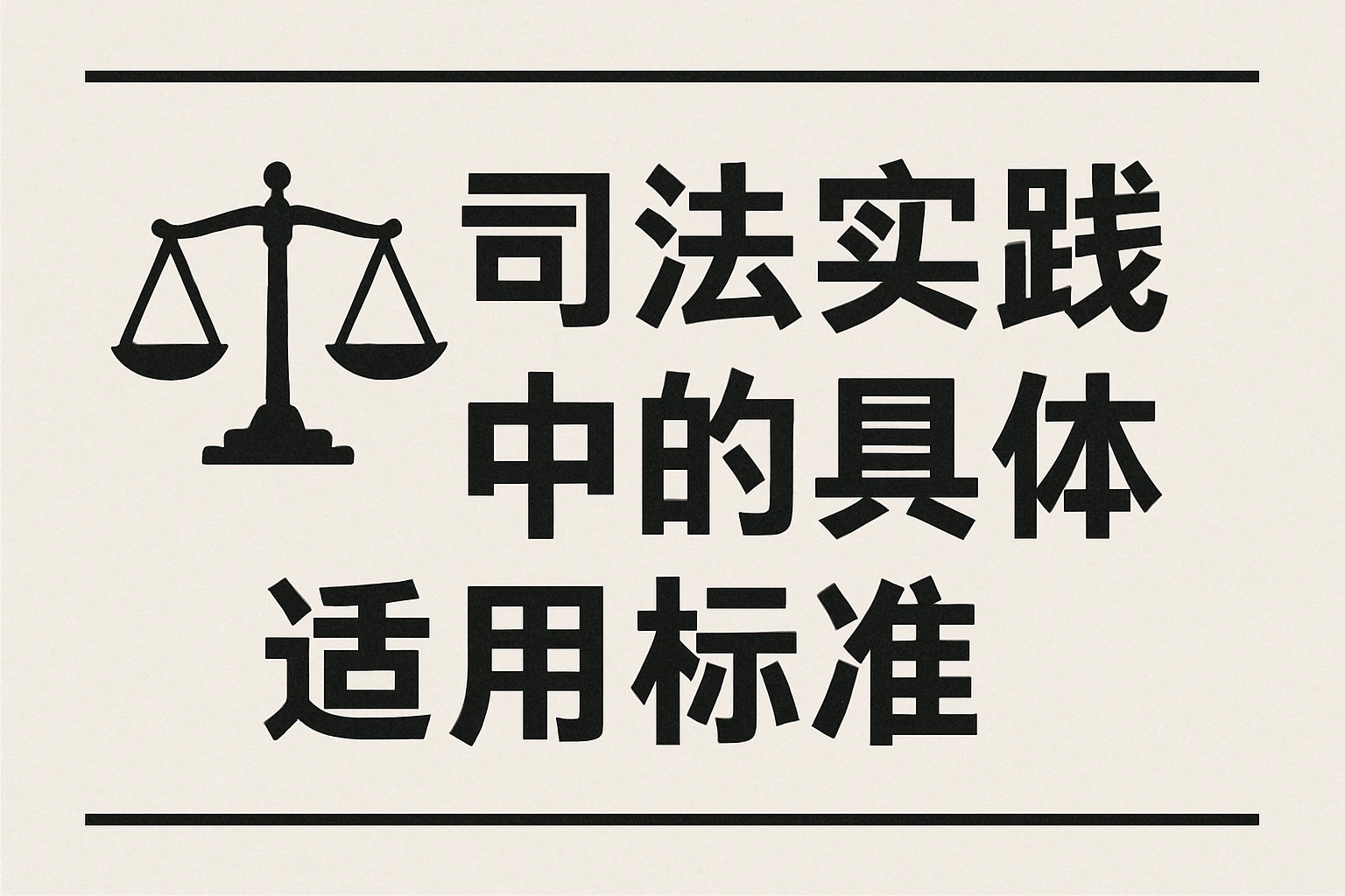 司法实践中的具体适用标准