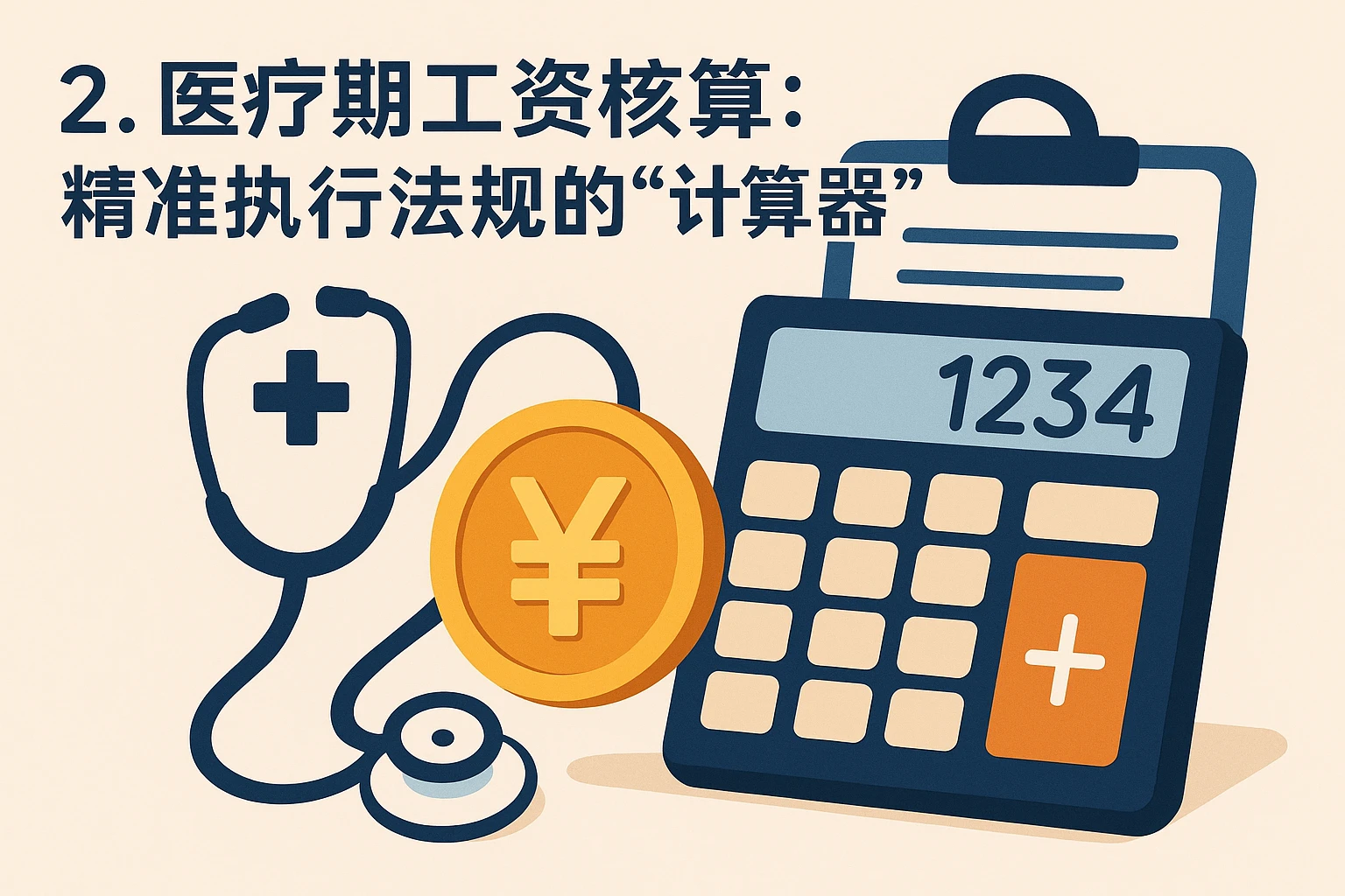 2. 医疗期工资核算：精准执行法规的“计算器”