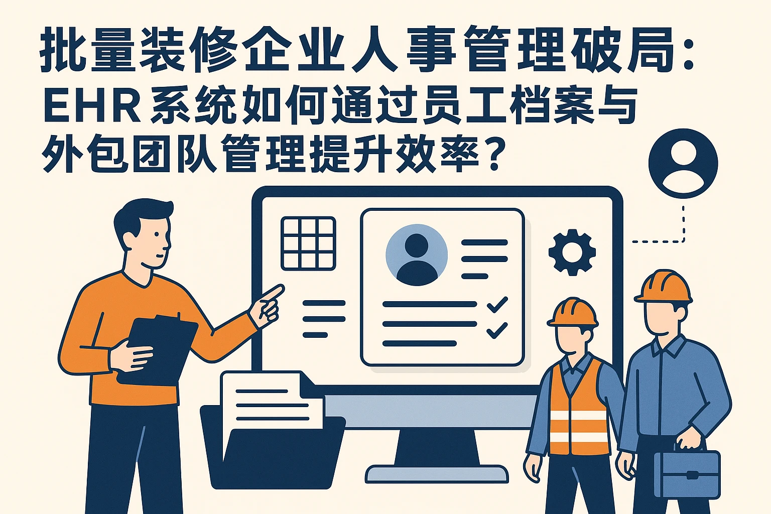批量装修企业人事管理破局：EHR系统如何通过员工档案与外包团队管理提升效率？