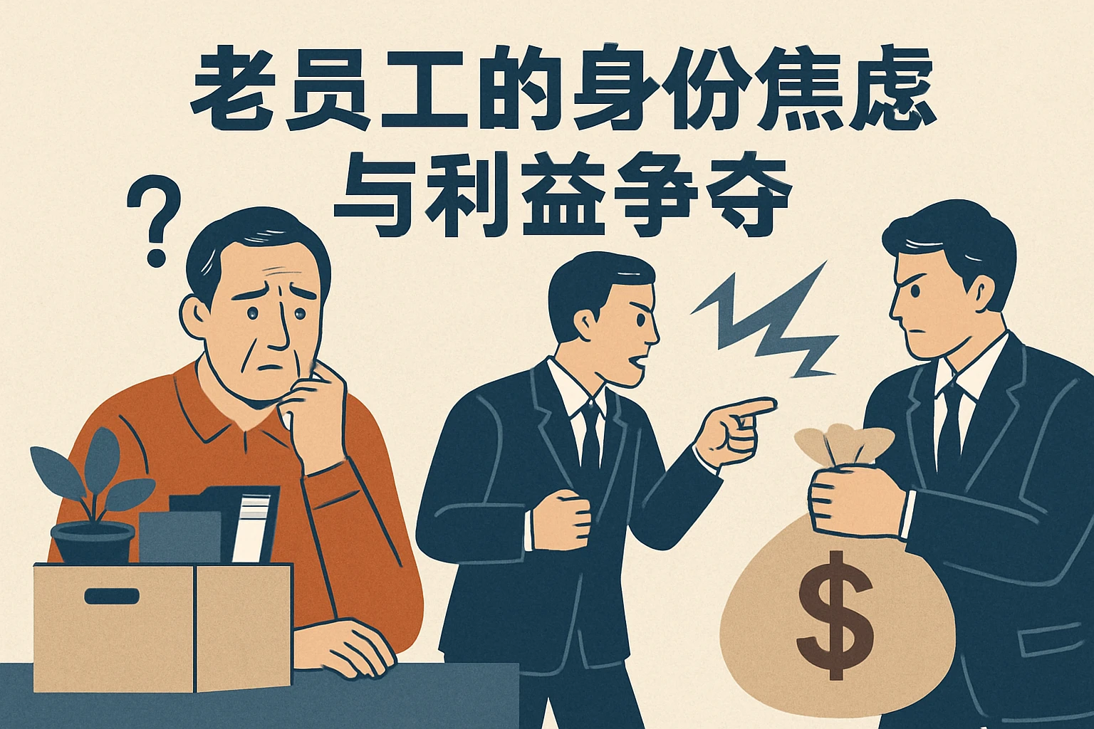 2. 老员工的身份焦虑与利益争夺