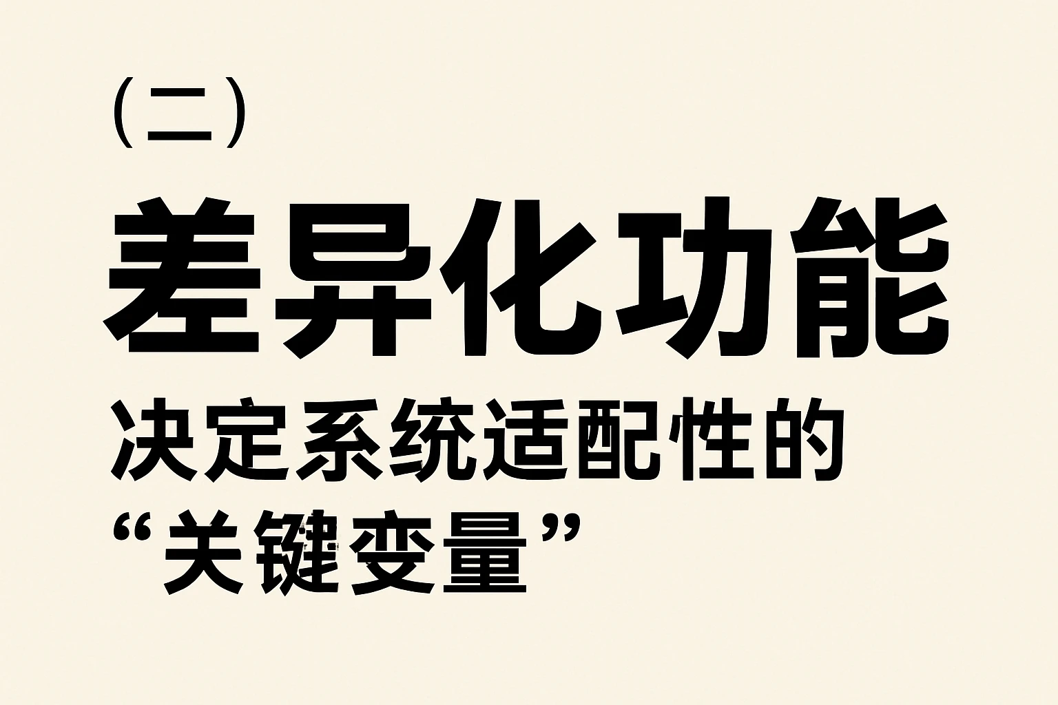 （二）差异化功能：决定系统适配性的“关键变量”