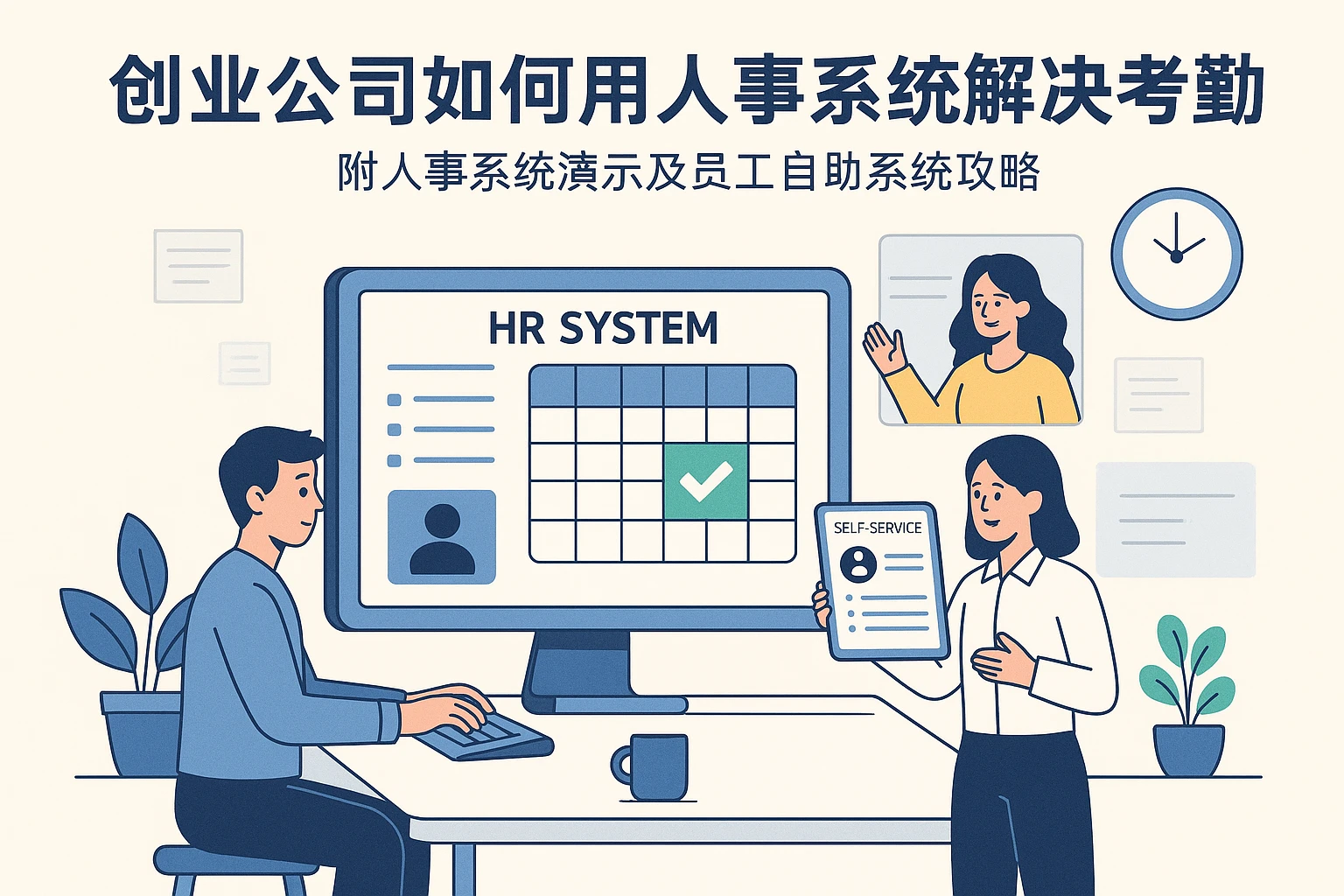 创业公司如何用人事系统解决考勤痛点？附人事系统演示及员工自助系统攻略