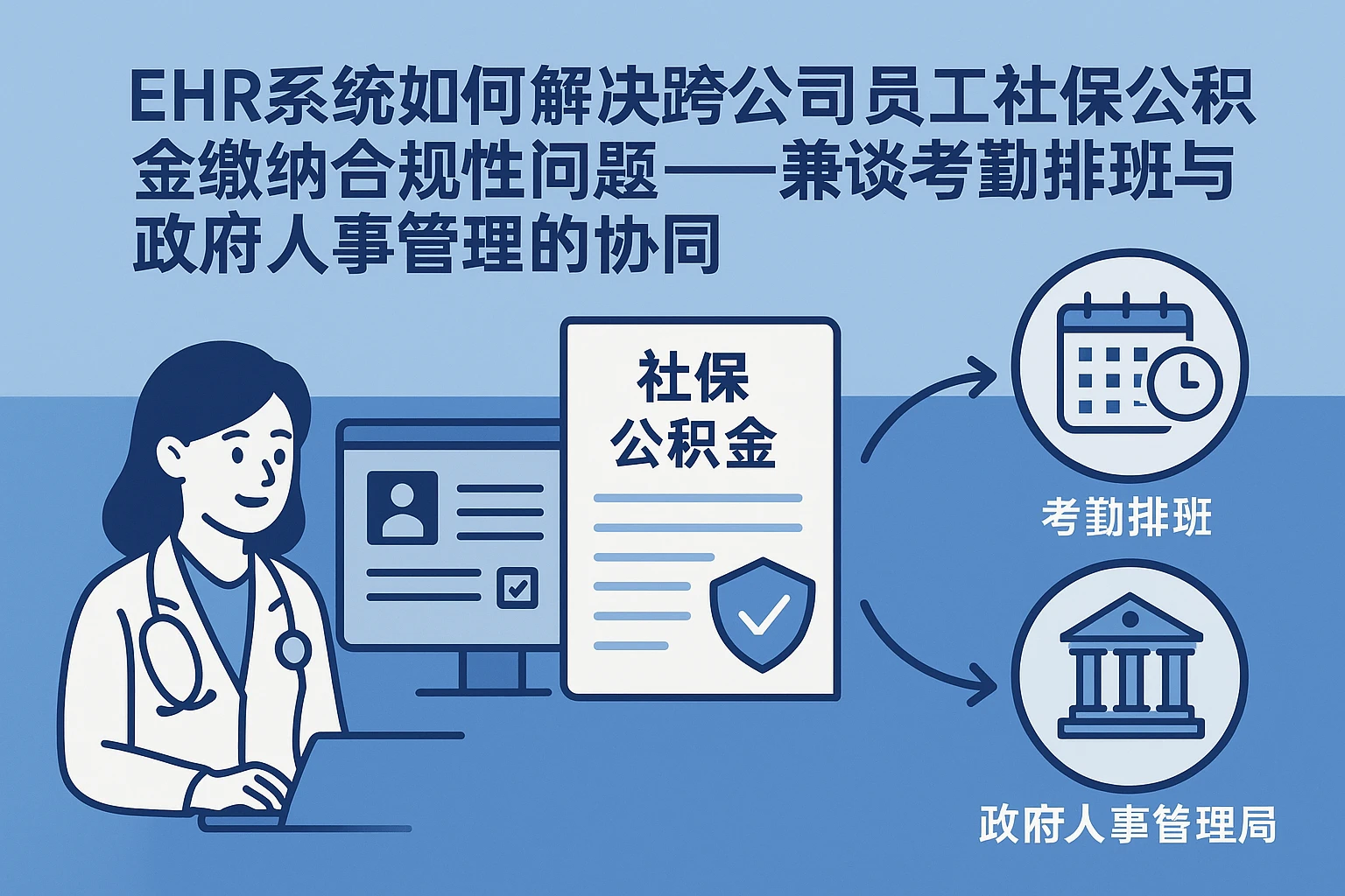 EHR系统如何解决跨公司员工社保公积金缴纳合规性问题——兼谈考勤排班与政府人事管理的协同