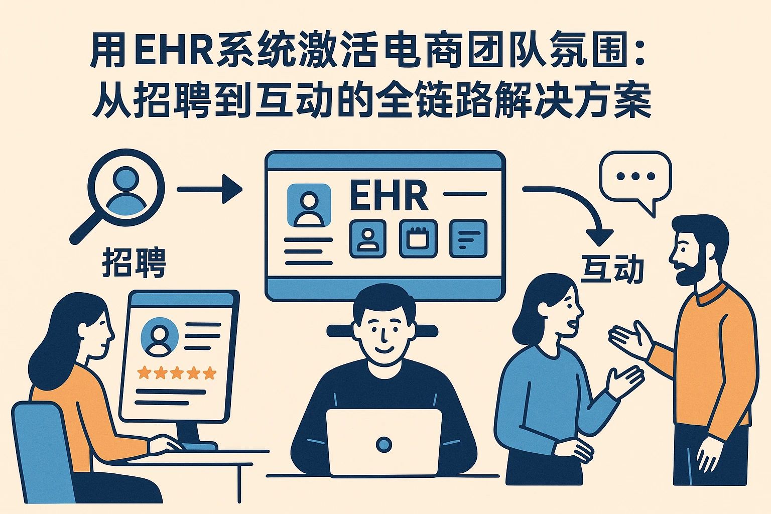 用EHR系统激活电商团队氛围:从招聘到互动的全链路解决方案