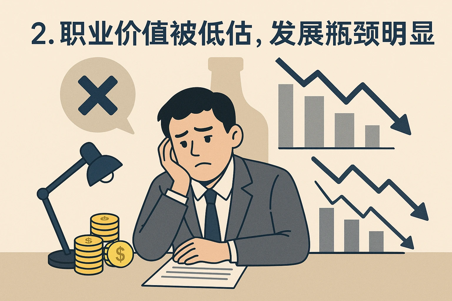 2. 职业价值被低估,发展瓶颈明显