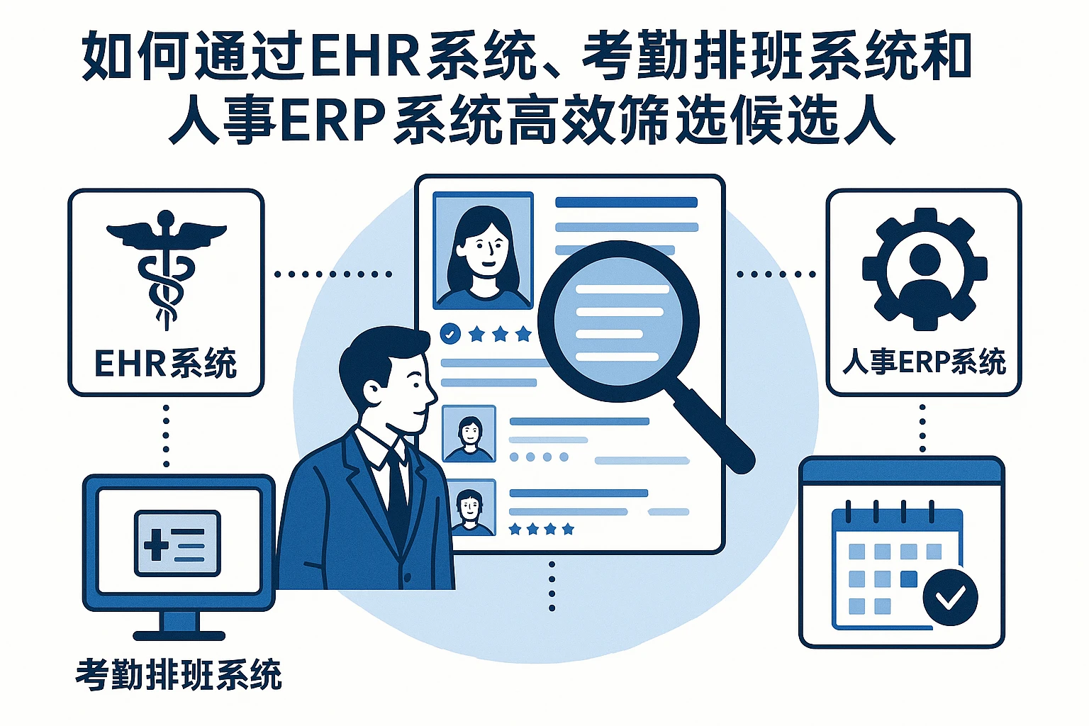 如何通过EHR系统、考勤排班系统和人事ERP系统高效筛选候选人