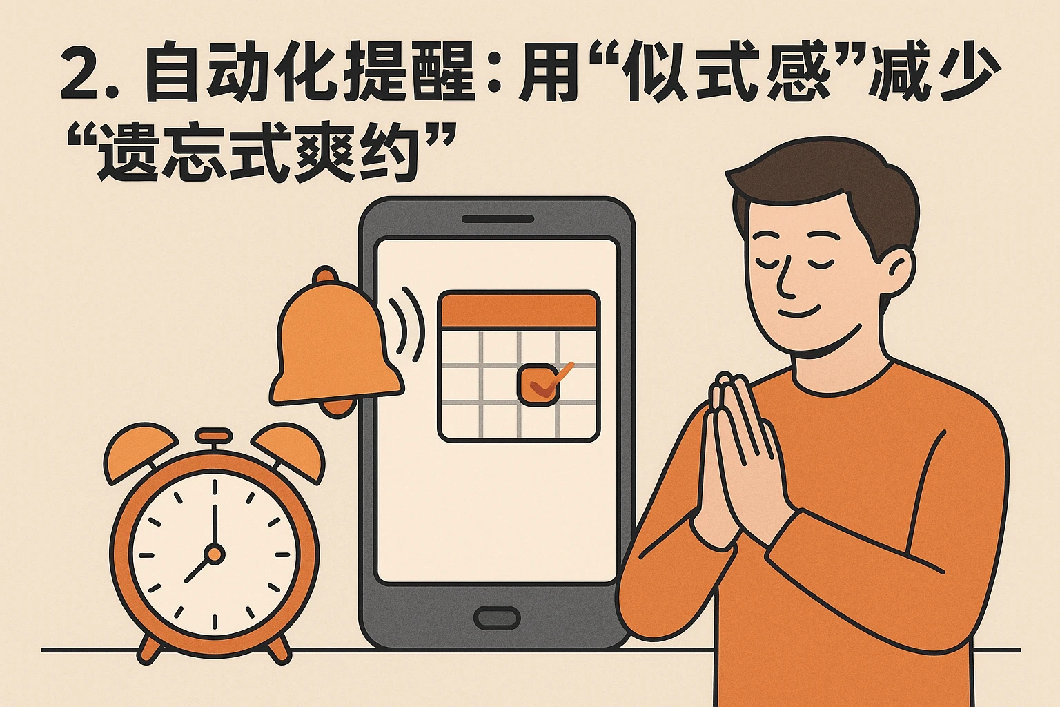 2. 自动化提醒：用“仪式感”减少“遗忘式爽约”