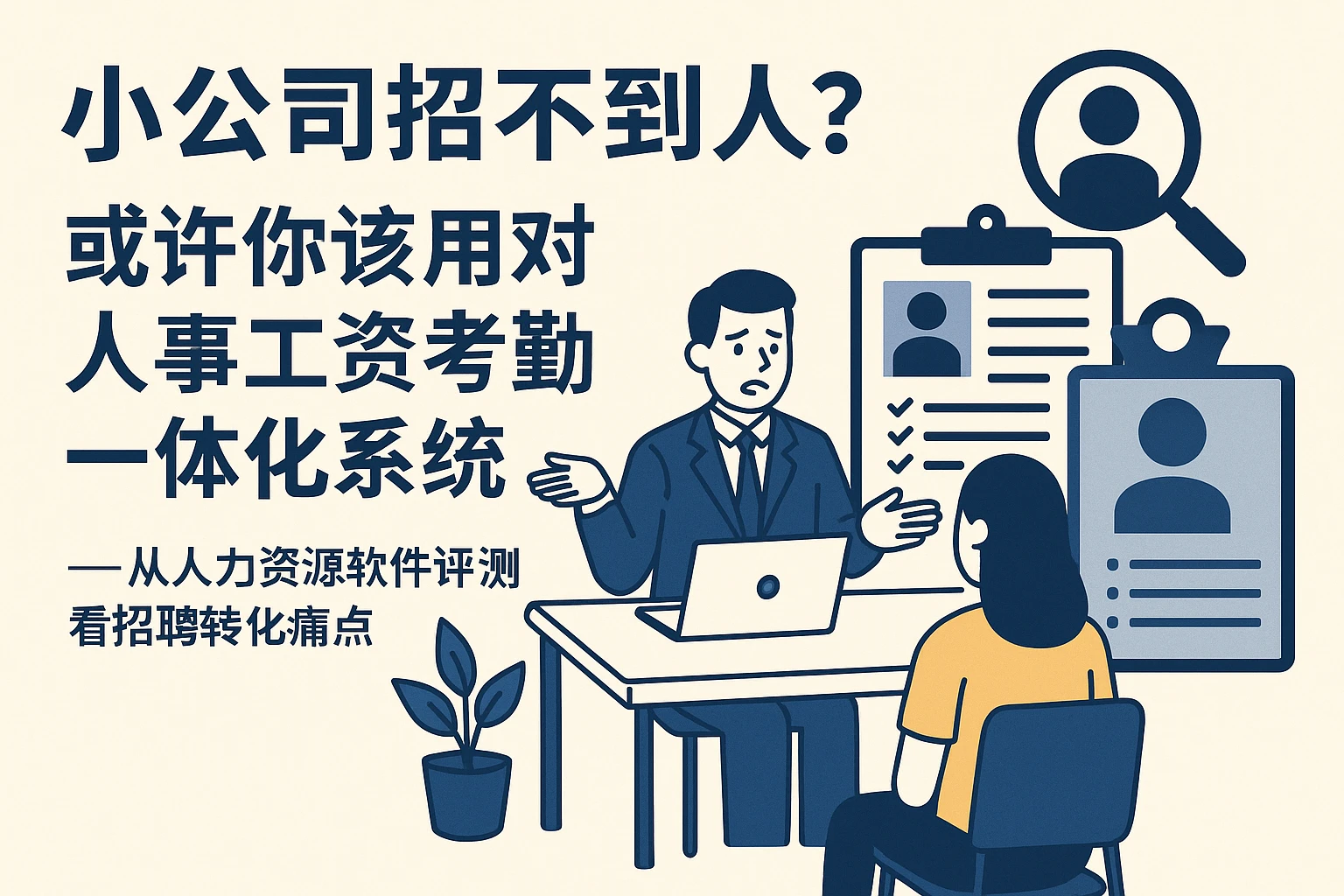 小公司招不到人？或许你该用对人事工资考勤一体化系统——从人力资源软件评测看招聘转化痛点