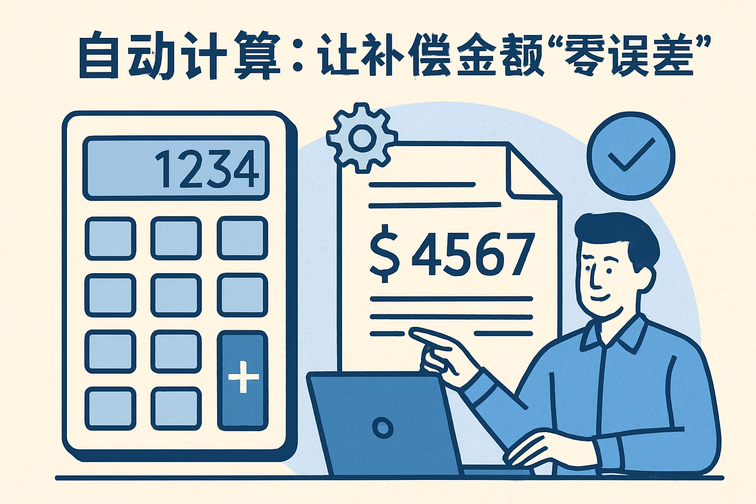 1. 自动计算:让补偿金额“零误差”