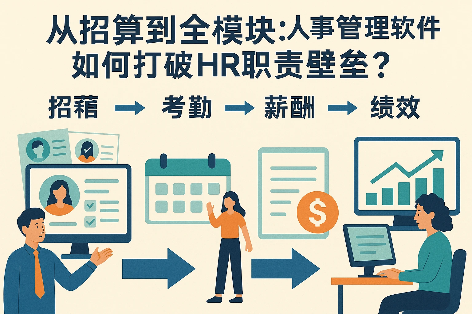从招聘到全模块：人事管理软件如何打破HR职责壁垒？