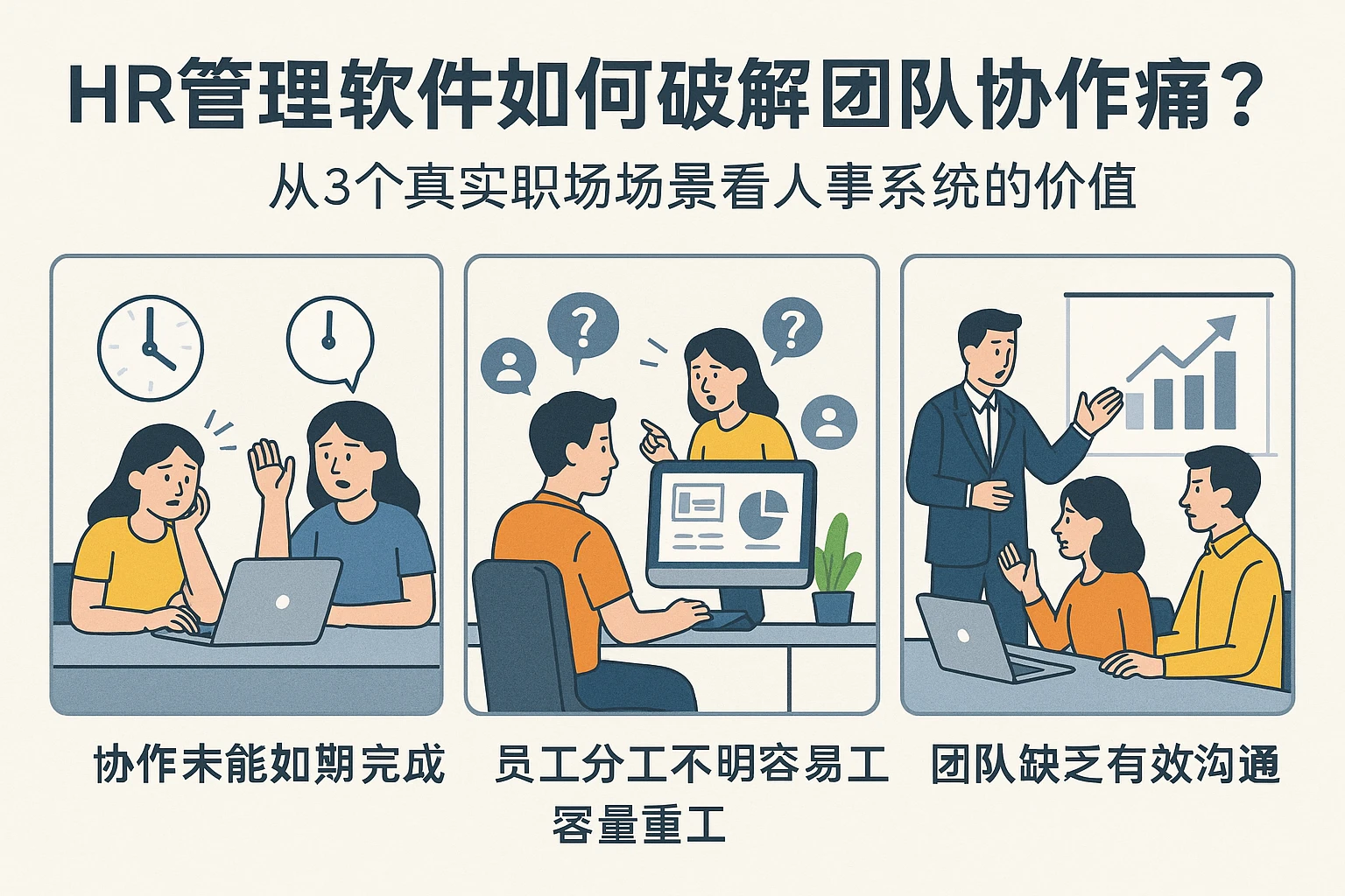 HR管理软件如何破解团队协作痛点？从3个真实职场场景看人事系统的价值