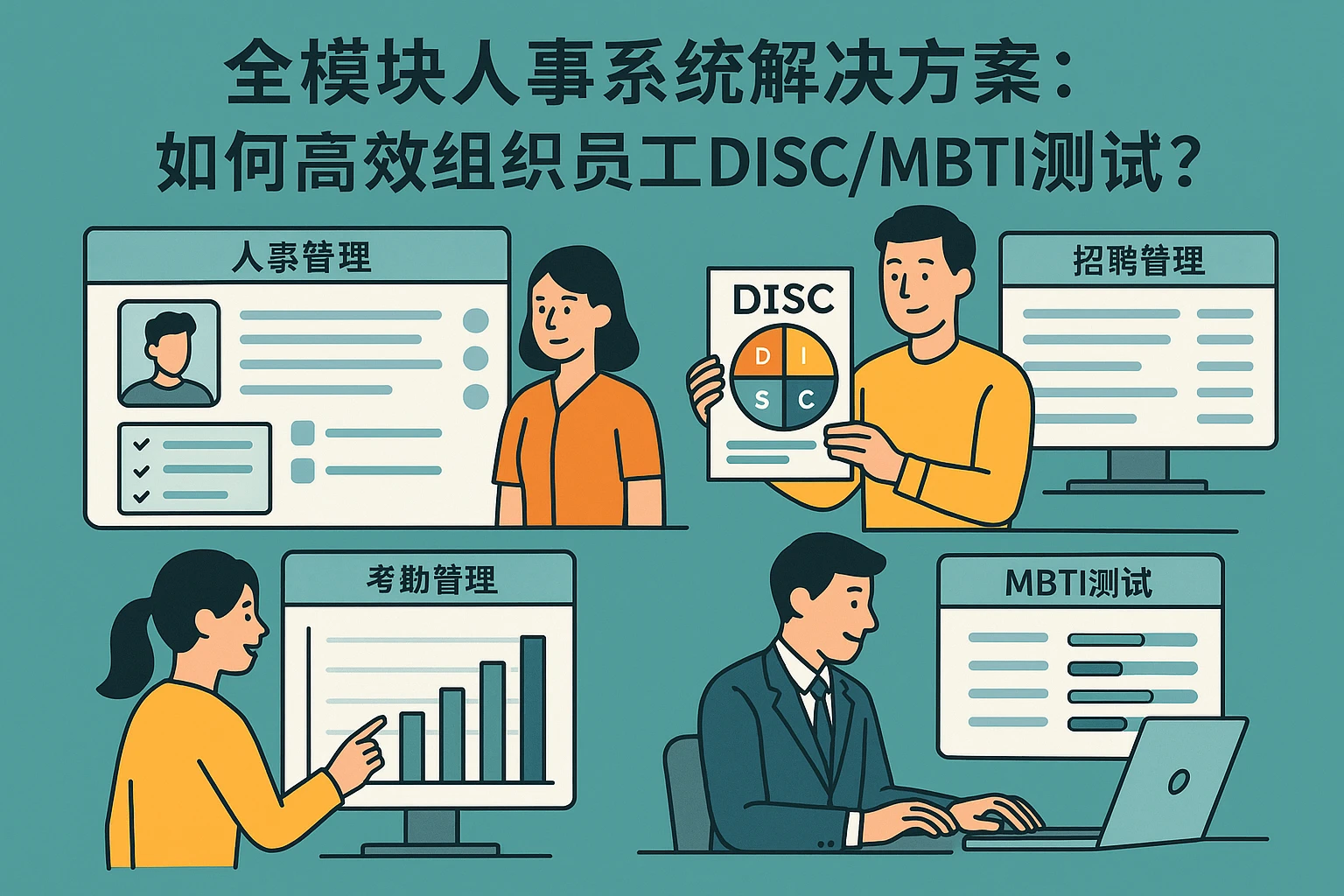 全模块人事系统解决方案：如何高效组织员工DISC/MBTI测试？