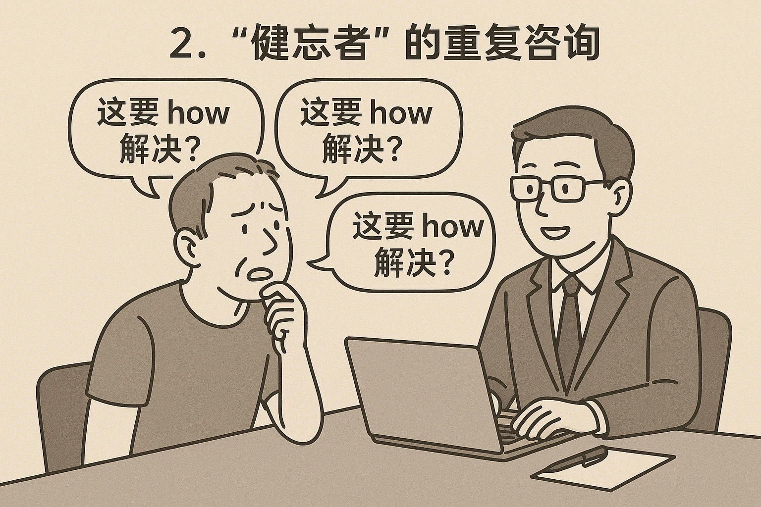 2. “健忘者”的重复咨询:同一个问题问三遍
