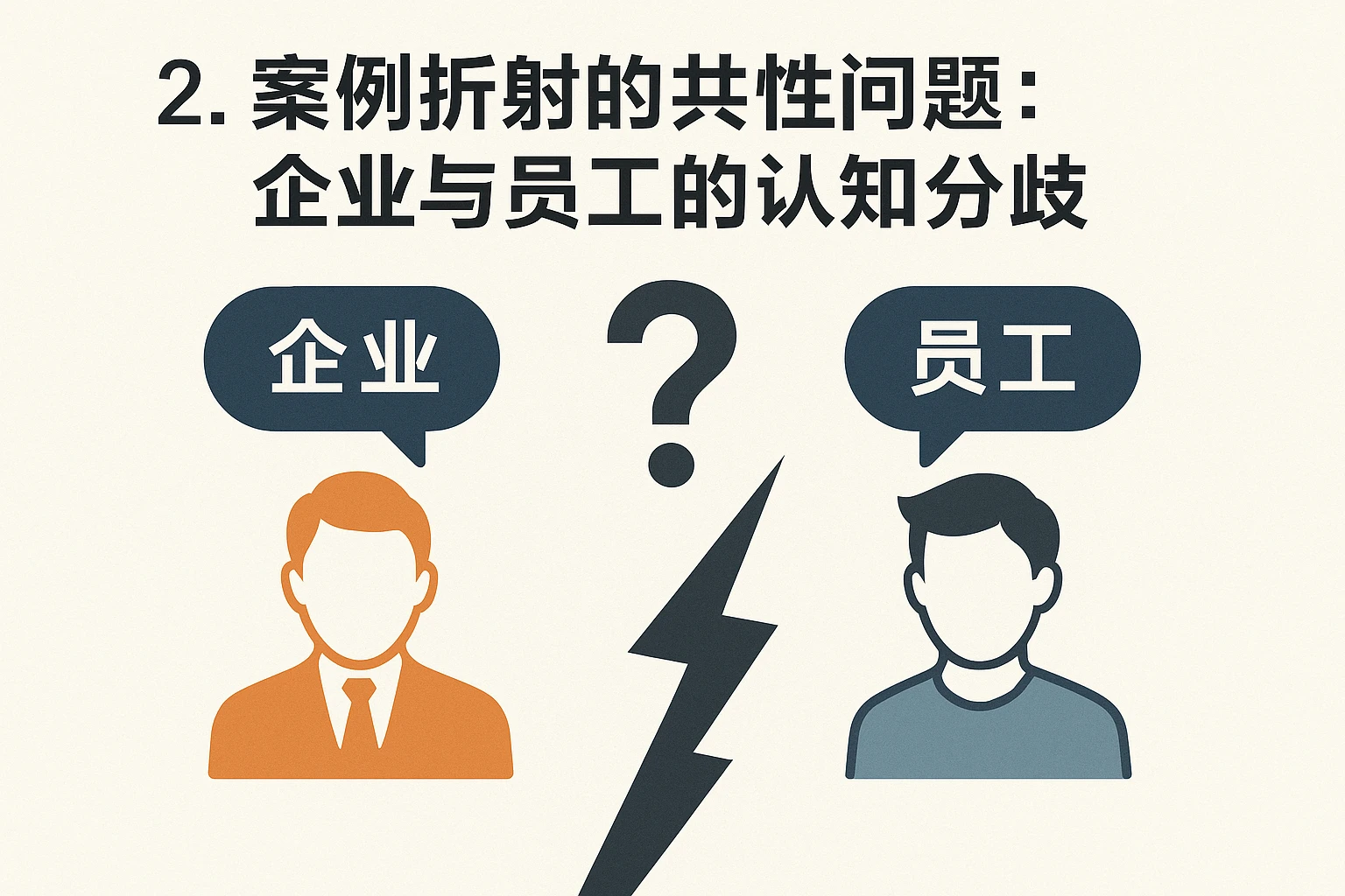 2. 案例折射的共性问题：企业与员工的认知分歧