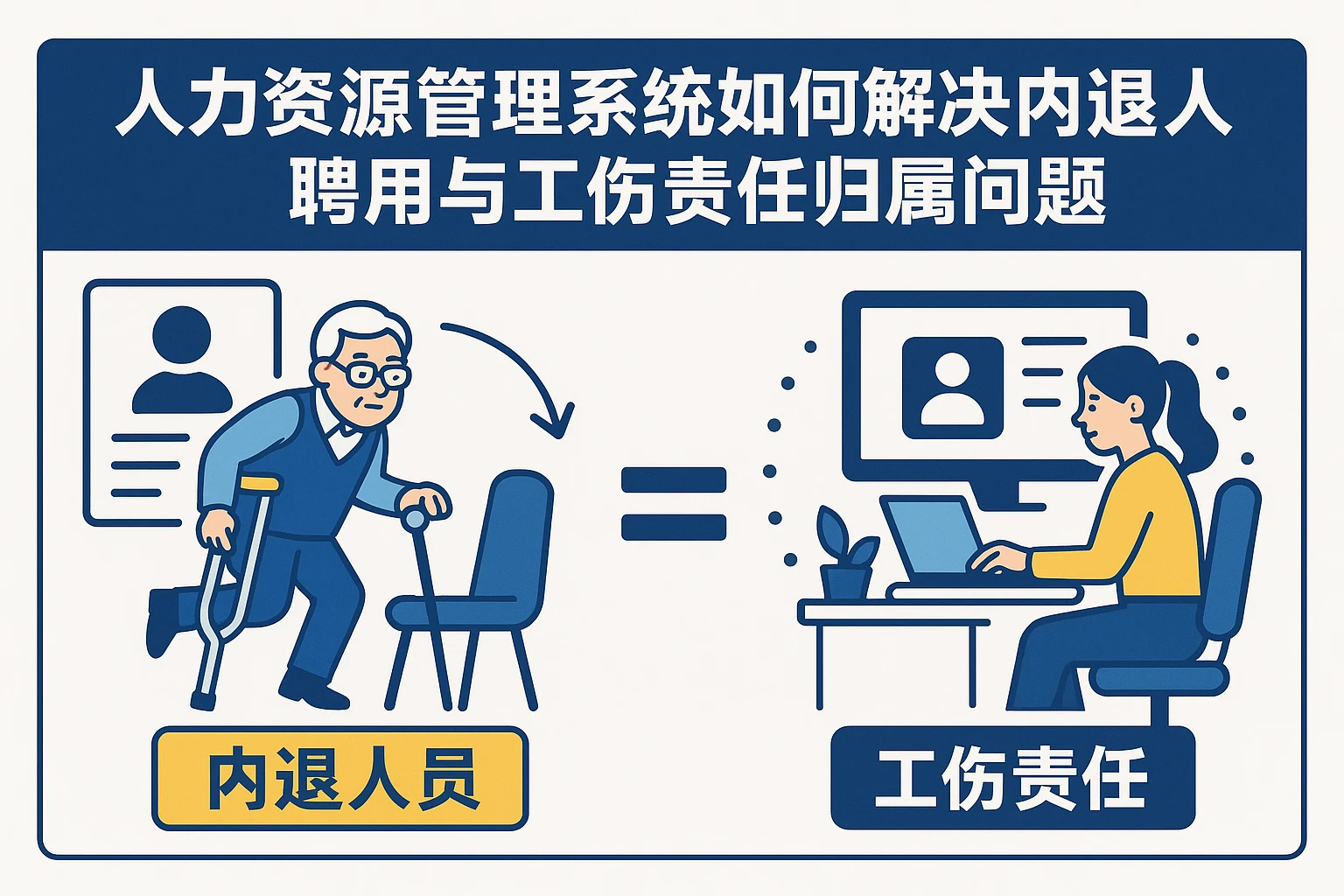 人力资源管理系统如何解决内退人员聘用与工伤责任归属问题
