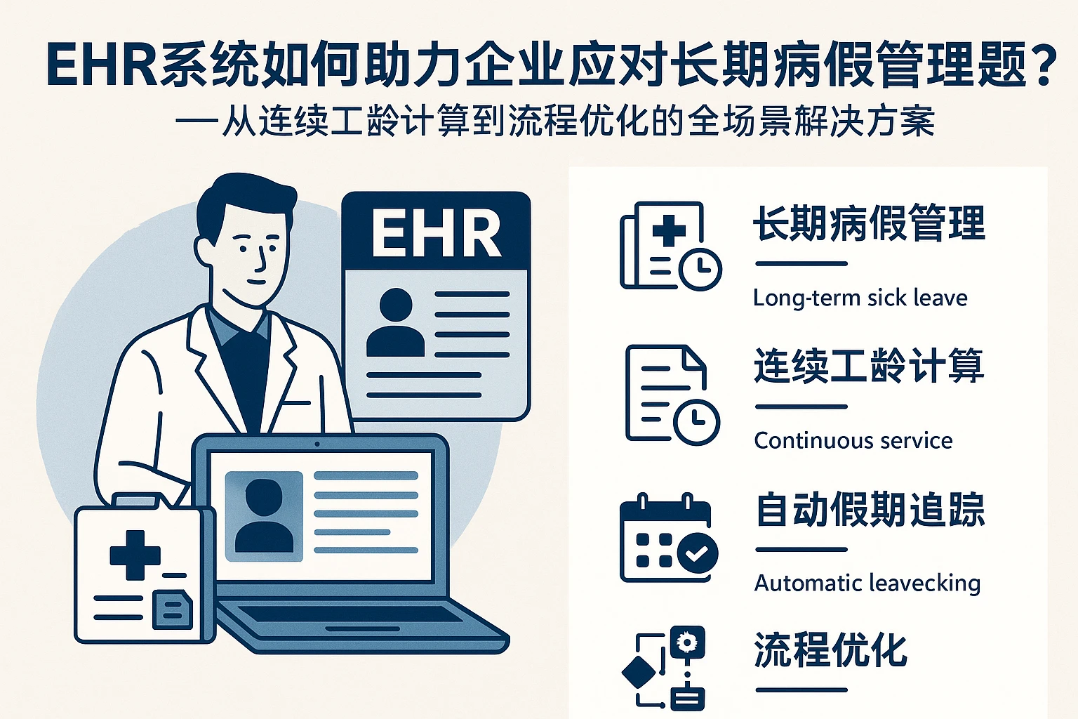 EHR系统如何助力企业应对长期病假管理难题？——从连续工龄计算到流程优化的全场景解决方案
